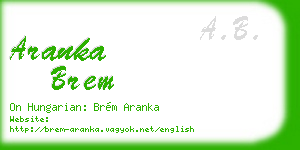 aranka brem business card